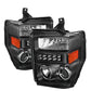 SPYDER Xtune Ford F250/350/450 Super Duty 08-10 Projector Headlights LED Halo Black PRO-JH-FS08-LED-BK 5076267