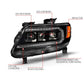 ANZO 15-22 Chevy Colorado Full LED Headlights w/ Initiation (Amber DRL) - Black 111641