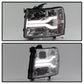 Spyder Chevy Silverado 1500 07-13 Version 3 Projector Headlights - Smoke PRO-YD-CS07V3-LBDRL-SM 5083623