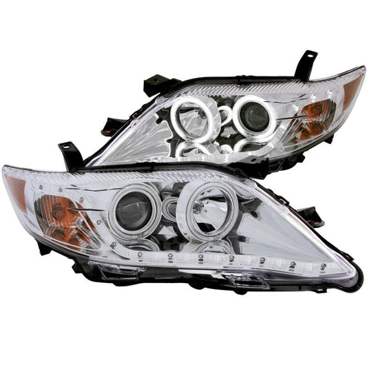 ANZO 2010-2011 Toyota Camry Projector Headlights w/ Halo Chrome (CCFL) 121441