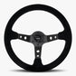 The Daytona | Black Alcantara Suede | Black Spoke | Black Stitch
