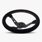 The Daytona | Black Alcantara Suede | Black Spoke | Euro Stitch