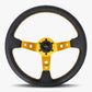 The Daytona | Black Leather | Gold Spoke | Gold Stitch
