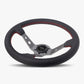 The Daytona | Black Leather | Graphite Spoke | Red Stitch