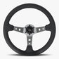 The Daytona | Black Perforated Leather | Graphite Spoke | Black Stitch