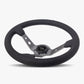 The Daytona | Black Perforated Leather | Graphite Spoke | Black Stitch