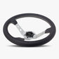 The Daytona | Black Leather | Silver Spoke | White Stitch