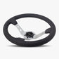 The Daytona | Black Perforated Leather | Silver Spoke | Black Stitch