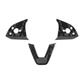 Dry Carbon Fiber Steering Wheel Trim Cover for Model 3 Highland / Model Y Juniper (3 Pieces)