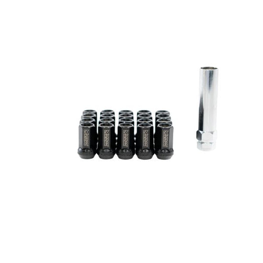 Megan Racing Heptagon Lug Nuts 35mm M12x1.25 Black Open-Ended