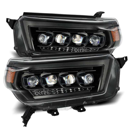 AlphaRex 10-13 Toyota 4Runner NOVA LED Proj Headlights Plank Style Alpha Black w/Seq Signal/DRL 880758 *Discontinued