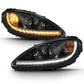 ANZO 2005-2013 Chevy Corvette Projector Plank Style Switchback H.L. Black Amber 121553