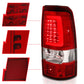 ANZO 1999-2002 Chevy Silverado 1500 LED Taillights Plank Style Chrome With Red/Clear Lens 311332