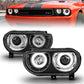 Anzo 2008-2014 Dodge Challenger Projector Headlights w/ Halo Black (CCFL)