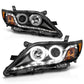 Anzo 2010-2011 Toyota Camry Projector Headlights w/ Halo Black (CCFL)