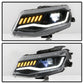Spyder Chevy Camaro 16-18 HID Model Full LED Headlights Black PRO-YD-CCAM16HIDAP-SEQ-BK 5087355