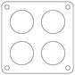 Cometic Gasket Cometic Holley Dominator 4-Hole .060in Fiber Carburetor Gasket - 2.00in Holes C15314FC
