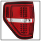 SPYDER xTune 09-14 Ford F-150 Light Bar LED Tail Lights - Red Clear (ALT-JH-FF15009-LBLED-RC) 9042201