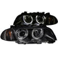 Anzo 1999-2001 BMW 3 Series E46 Projector Headlights w/ Halo Black (CCFL)