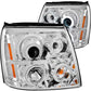 Anzo 2003-2006 Cadillac Escalade Projector Headlights w/ Halo Chrome (CCFL)