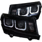 Anzo Black U-Bar Projector Headlights 2014-2015 Chevrolet Camaro