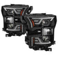 SPYDER xTune 15-17 Ford F-150 DRL LED Light Bar Projector Headlights - Black (PRO-JH-FF15015-LB-BK) 9042935