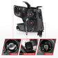 ANZO 2015-2020 Chevy Tahoe Projector Headlights Plank Style Black w/DRL 111492