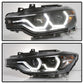 Spyder 12-14 BMW F30 3 Series 4DR Projector Headlights - Black PRO-YD-BMWF3012-AFSHID-BK 5086754
