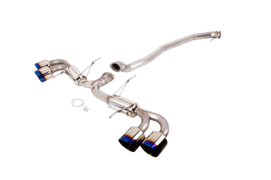 Revel Medallion Touring-S Catback Exhaust - Dual Muffler/ Quad Blue Tip 09-13 Nissan GT-R