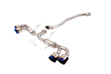 Revel Medallion Touring-S Catback Exhaust - Dual Muffler/ Quad Blue Tip 09-13 Nissan GT-R