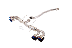 Revel Medallion Touring-S Catback Exhaust - Dual Muffler/ Quad Blue Tip 09-13 Nissan GT-R