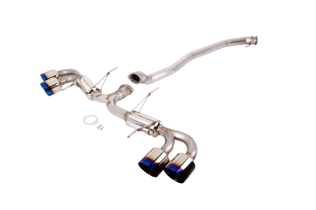 Revel Medallion Touring-S Catback Exhaust - Dual Muffler/ Quad Blue Tip 09-13 Nissan GT-R