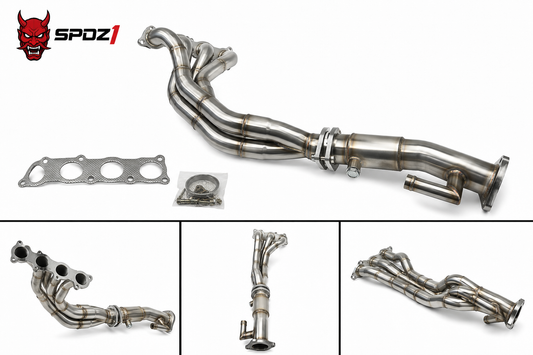SPDZ1 K24 High-Flow Tri-Y Header with High-Flow Connection Pipe | 2002-2006 Honda CR-V RD4 & 2003-2011 Honda Element | K24