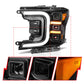 Anzo 18-20 Ford F-150 Full Led Projector Smoke Bar Style Headlights Black Amber 111520
