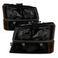 SPYDER Xtune Chevy Silverado 2500HD 03-06 Crystal Headlights w/ Bumper Lights HD-JH-CSIL03-AM-BSM-SET 9030253