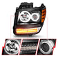 Anzo 2007-2012 Dodge Nitro Projector Headlights w/ Halo Black (CCFL) G2