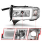 ANZO 94-02 Dodge RAM Crystal Headlight - w/ Light Bar Chrome Housing 111555