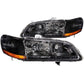 Anzo 1998-2002 Honda Accord Crystal Headlights Black