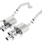 Borla 15 Chevy Corvette C7 ZO6 6.2L w/o AFM w/ NPP ATAK Quad RD RL IC Tips Center Rear Exit Exh 11903