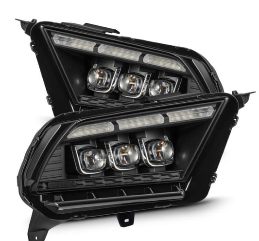 AlphaRex 10-12 Ford Mustang NOVA-Series LED Projector Headlights Blk w/Activ Light & Seq.Sig /SB DRL 880489 *Discontinued