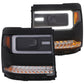 Anzo Chevy Silverado 1500 16-18 Projector Plank Style Headlights Black