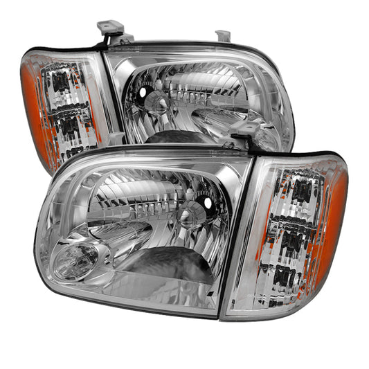 SPYDER Xtune Toyota Tundra Double Cab 05-06 OEM Style Headlights & Corner Lights Chrome HD-JH-TTUN05-AM-C 9033322