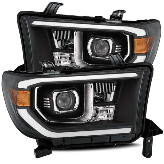 AlphaRex 07-13 Toyota Tundra PRO-Series Projector Headlights Plank Style Black w/Activation Light 880715 *Discontinued