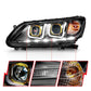 Anzo 2013-2015 Honda Accord Projector Headlights w/ U-Bar Black