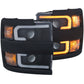 Anzo Projector Headlights 15-17 Chevrolet Silverado 2500HD / 3500HD Black w