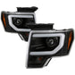 Spyder Ford F150 09-14 Halogen Light Bar Projector Headlights Black PRO-YD-FF15009PL-BK 5087577