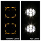 Spyder Dodge Ram 2013-2018 1500 Only Full LED Fog Lights W/Bracket and Universial Switch- Clear 9045424