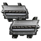 Spyder Jeep Wrangler 2018-2019 (Halogen Model Only) LED Front Bumper Lights - Seq. Signal - Black 5086785