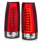 ANZO 1999-2000 Cadillac Escalade LED Taillights Chrome Housing Red/Clear Lens Pair 311346