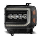 AlphaRex 14-18 GMC Sierra NOVA LED Proj Headlights Plank Style Black w/Activ Light/Seq Signal/DRL 880617 *Discontinued